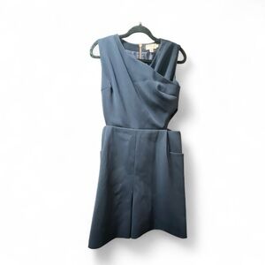 Ted Baker Asymmetrical Navy Blue Dress